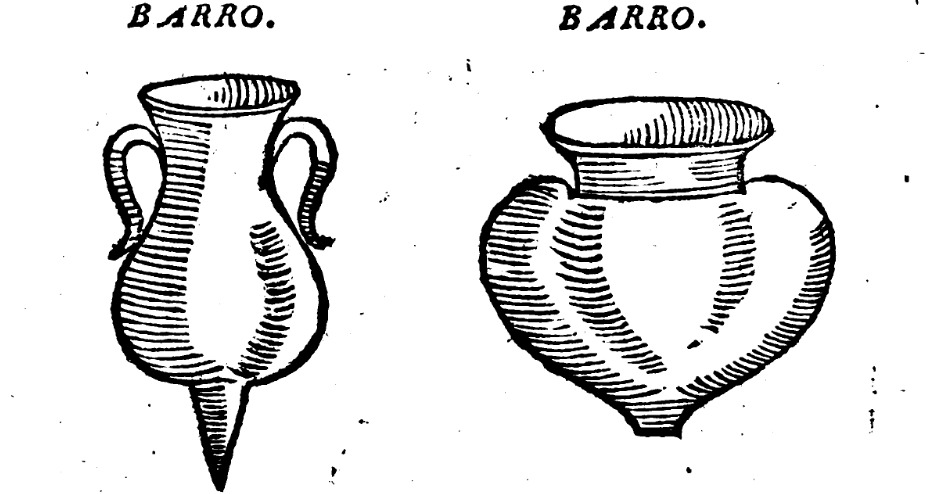 Vasos funerarios romanos de barro