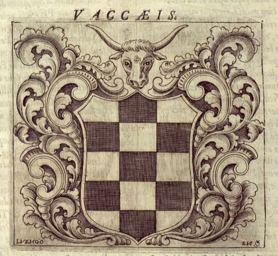 Escudo de Pedro de Castro Cabeza de Vaca y Quiñones (cuartel del apellido Vaca)